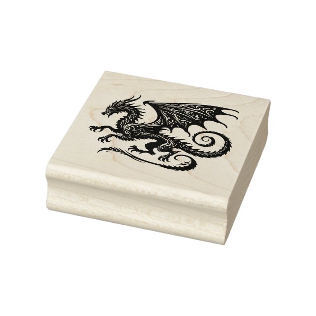 Sello De Caucho Crea tu propio dragón medieval con filigrana (Sello)