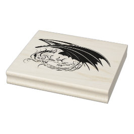 Sello De Caucho Crea tu propio dragón negro