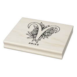 Sello De Caucho Crea tu propio elegante Aries Zodiac