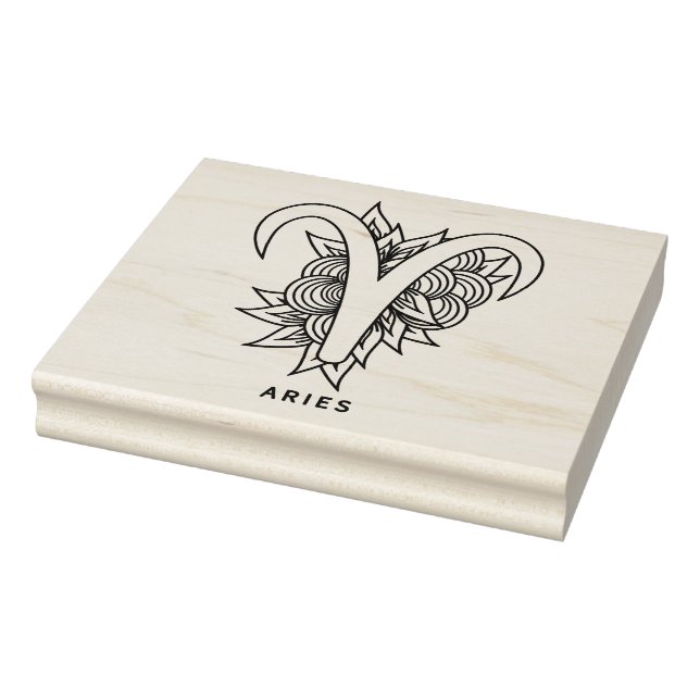 Sello De Caucho Crea tu propio elegante Aries Zodiac (Sello)