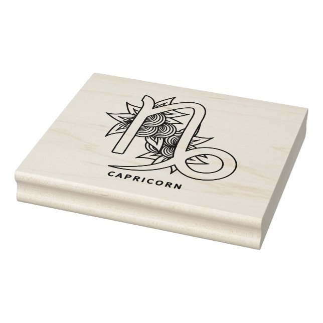 Sello De Caucho Crea tu propio elegante Capricornio Zodiac (Sello)