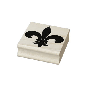 Sello De Caucho Crea Tu Propio Fleur De Lis Ancho