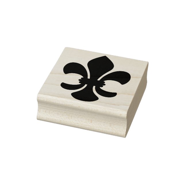 Sello De Caucho Crea Tu Propio Fleur De Lis Negrita (Sello)