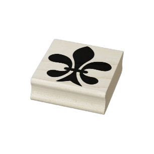 Sello De Caucho Crea tu propio Fleur De Lis retro