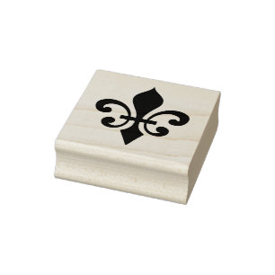 Sello De Caucho Crea Tu Propio Fleur De Lis Romántico