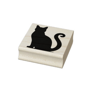 Sello De Caucho Crea Tu Propio Gatito Gato Negro Místico