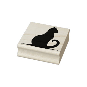 Sello De Caucho Crea tu propio gato negro mágico