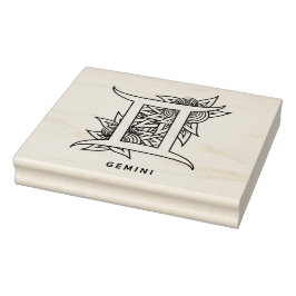Sello De Caucho Crea tu propio Gemini Zodiac elegante