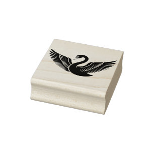 Sello De Caucho Crea tu propio hermoso cisne negro