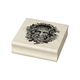 Sello De Caucho Crea tu propio hombre verde de roble