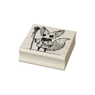 Sello De Caucho Crea Tu Propio Joven Zorro Fennec Místico