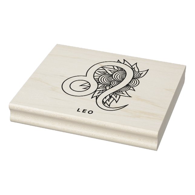 Sello De Caucho Crea tu propio León Elegante Zodiac (Sello)