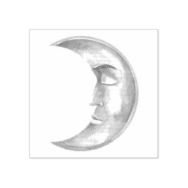 Sello De Caucho Crea tu propio místico hombre de luna creciente