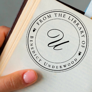 Sello De Caucho Crea tu propio monograma personalizado y ex libris