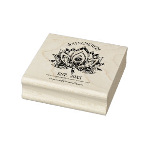 Sello De Caucho Crea Tu Propio Ojo Malvado Flor de Loto de Paisley