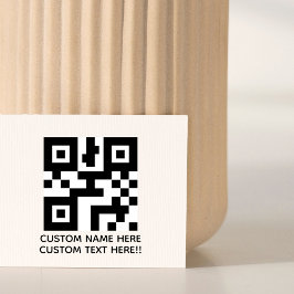 Sello De Caucho Crea tu propio texto de logotipo/código QR persona