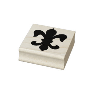 Sello De Caucho Crea tu propio y elegante Fleur De Lis sólido de l