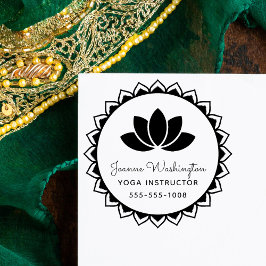 Sello De Caucho Crea tu propio yoga de flores de Lotus