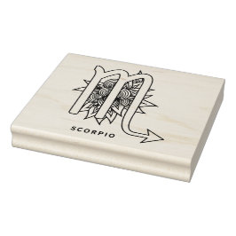 Sello De Caucho Crea tu propio Zodiac Escorpio Elegante