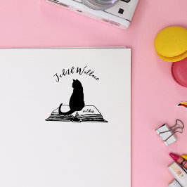 Sello De Caucho Crea tus propios libros personalizados de gatos vi