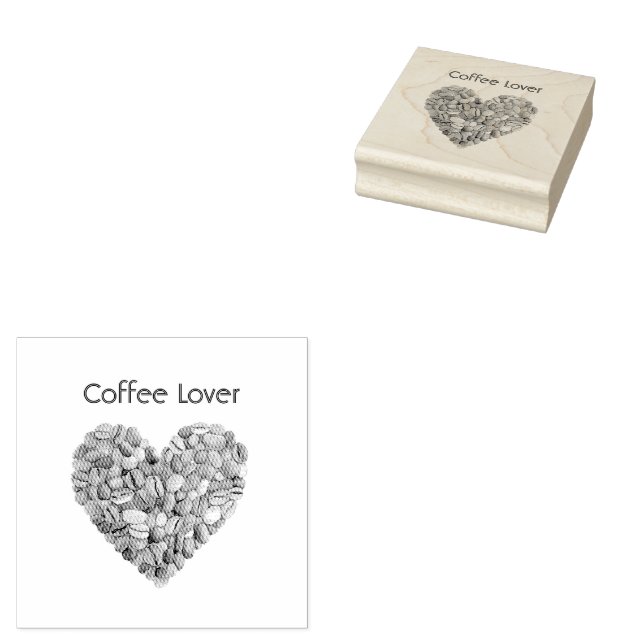 Sello De Caucho Cream Coffee Heart Cups (Sellado)