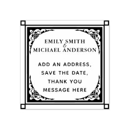 Sello De Caucho Crear propio Personalizado STAMP Texto Borde orden