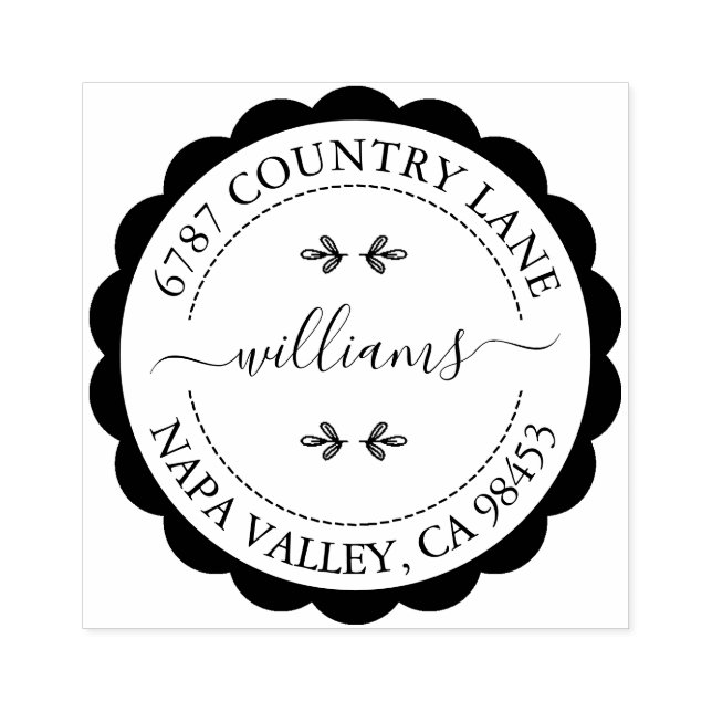 Sello De Caucho Crear su propia dirección (Impresión)