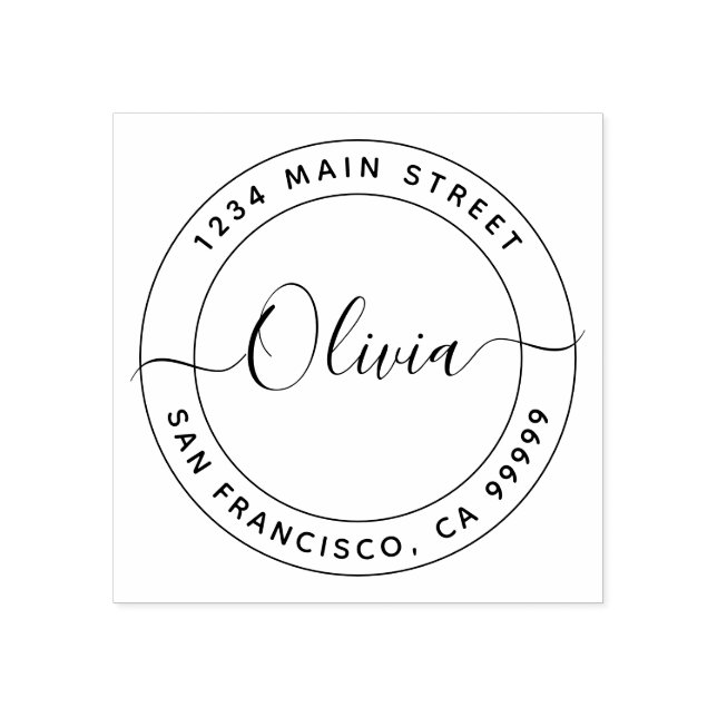 Sello De Caucho Crear su propia dirección de devolución (Impresión)