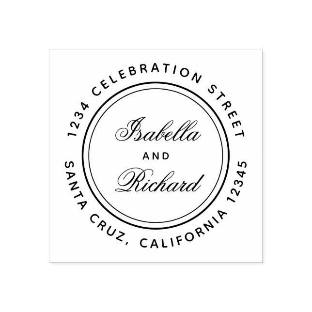 Sello De Caucho Crear su propia dirección de devolución de Boda de (Impresión)