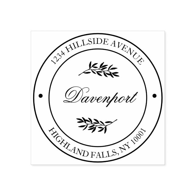 Sello De Caucho Crear su propia dirección de devolución de caligra (Impresión)