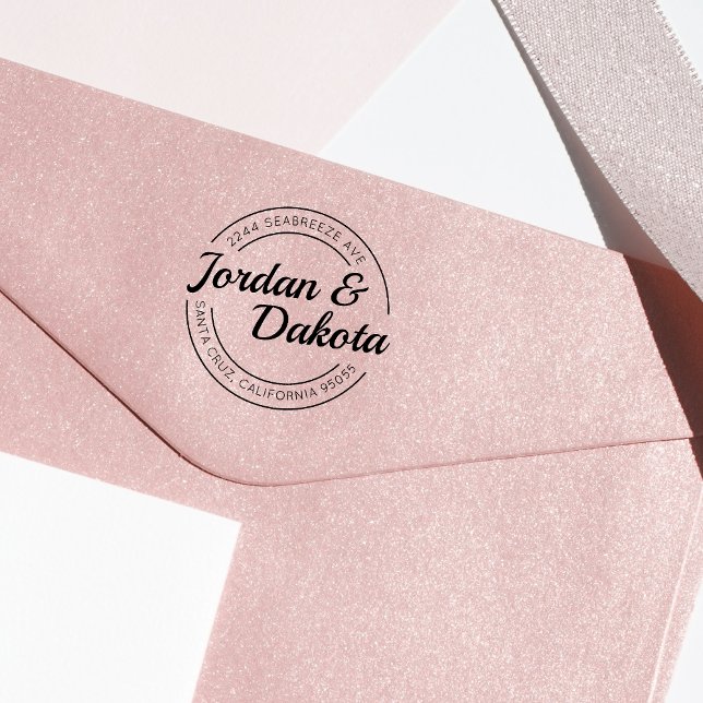 Sello De Caucho Crear su propia dirección de devolución de circunf (Subido por el creador)