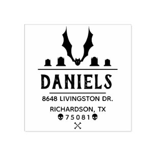 Sello De Caucho Crear su propia dirección de devolución de Hallowe