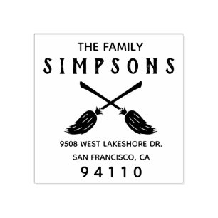 Sello De Caucho Crear su propia dirección de devolución de Hallowe