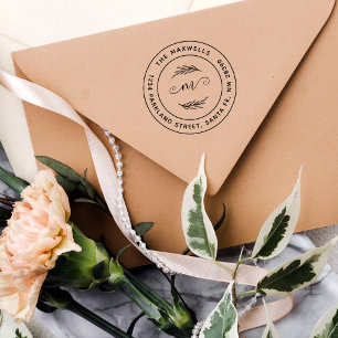 Sello De Caucho Crear su propia dirección de devolución de nombre 