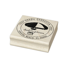 Sello De Caucho Crear su propia dirección de devolución de playa t