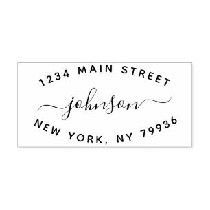 Sello De Caucho Crear su propia dirección de devolución moderna