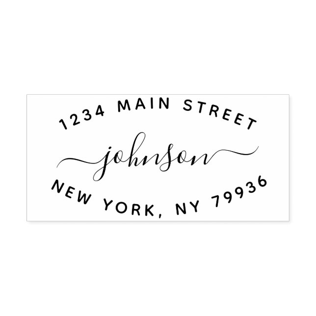 Sello De Caucho Crear su propia dirección de devolución moderna (Impresión)