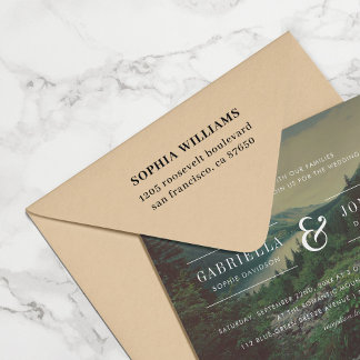 Sello De Caucho Crear su propia dirección de devolución moderna y 