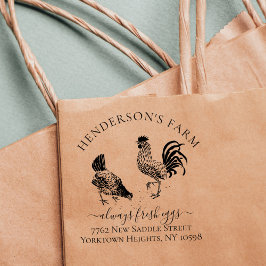 Sello De Caucho Crear su propia dirección de la granja de cartón d