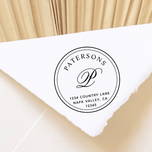 Sello De Caucho Crear su propia dirección de retorno de monograma  (Subido por el creador)