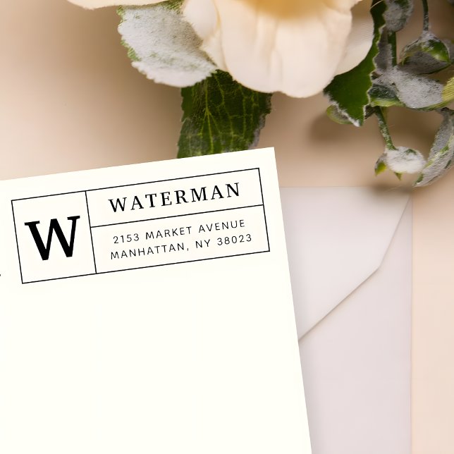 Sello De Caucho Crear su propia dirección de retorno de monograma  (Subido por el creador)