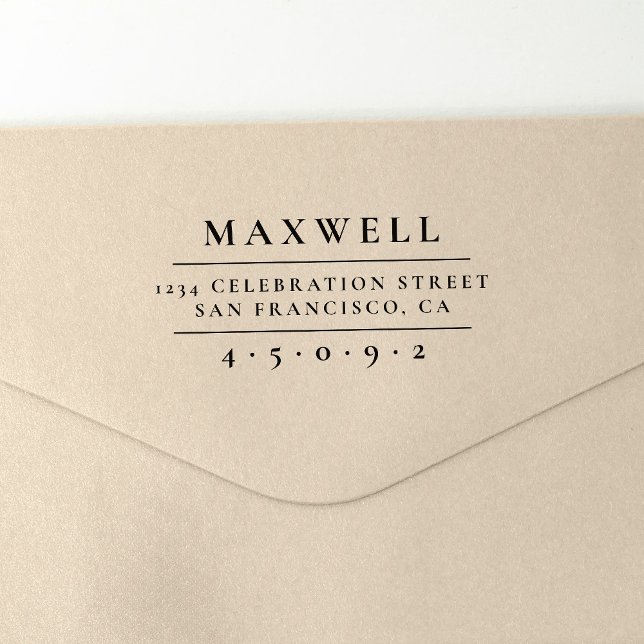 Sello De Caucho Crear su propia elegante dirección de devolución d (Subido por el creador)