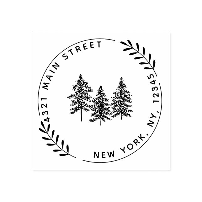 Sello De Caucho Crear su propia ronda moderna (Impresión)