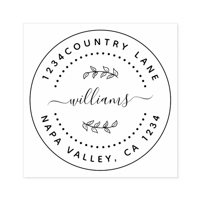 Sello De Caucho Crear su propia ronda moderna (Impresión)