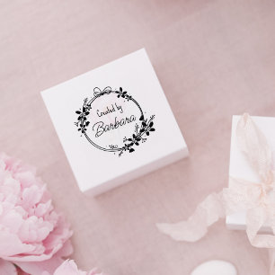 Sello De Caucho Crear su propio logotipo de flor