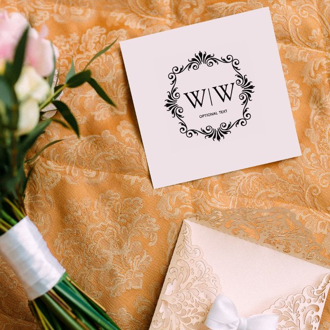 Sello De Caucho Crear su propio monograma de marco elegante (Subido por el creador)