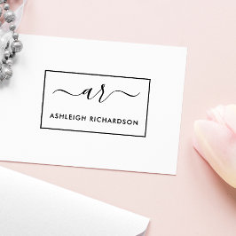 Sello De Caucho Crear sus propias iniciales de script y nombre per