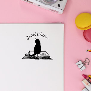 Sello De Caucho Crear sus propios libros de Personalizados de gato