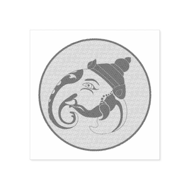 Sello De Caucho Crear tu propio perfil de Ganesh (Impresión)