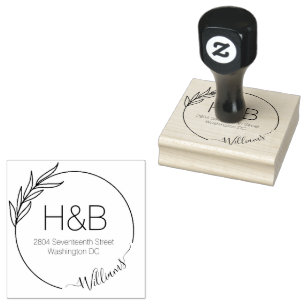 Sello De Caucho Crear un guión Minimalista de dirección de devoluc